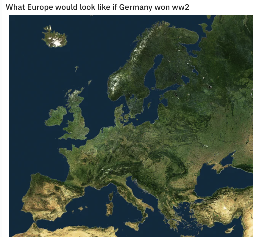 satellite map of europe with borders - What Europe would look if Germany won ww2